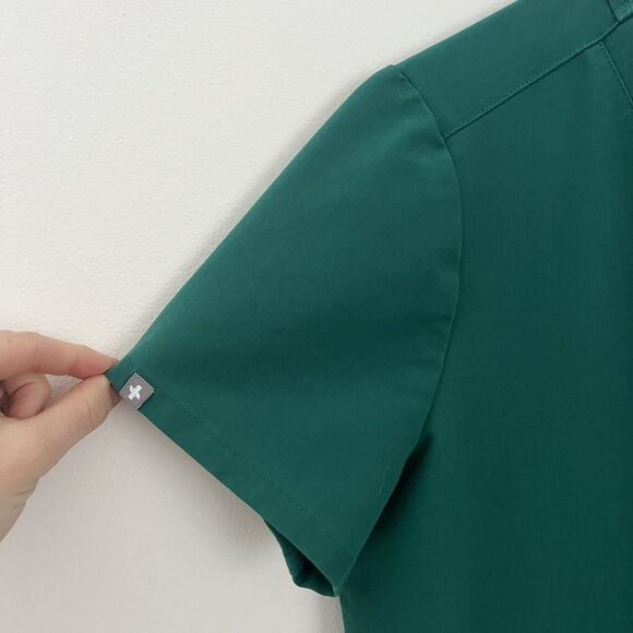 Figs Technical Collection Green‎ Scrub Nurse Top Women’s Blue Size Small - Picture 4 of 6